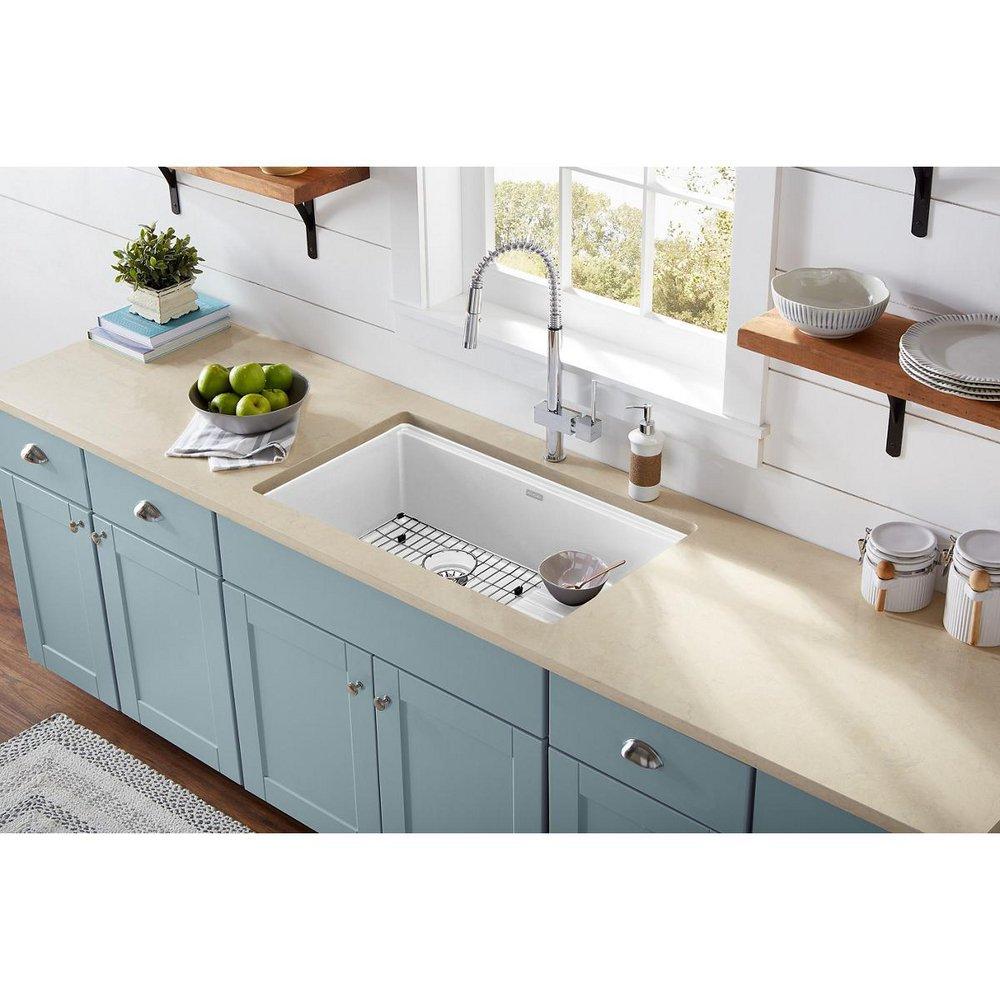 Elkay Ricotta 35-7/8 x 20-5/8 in. Composite 1 Bowl Undermount Kitchen Sink 