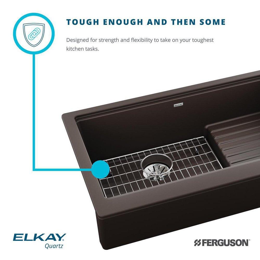 Elkay Charcoal 35-7/8 x 20-5/8 in. Composite 1 Bowl Undermount Kitchen Sink 