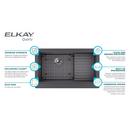 Elkay Charcoal 35-7/8 x 20-5/8 in. Composite 1 Bowl Undermount Kitchen Sink 