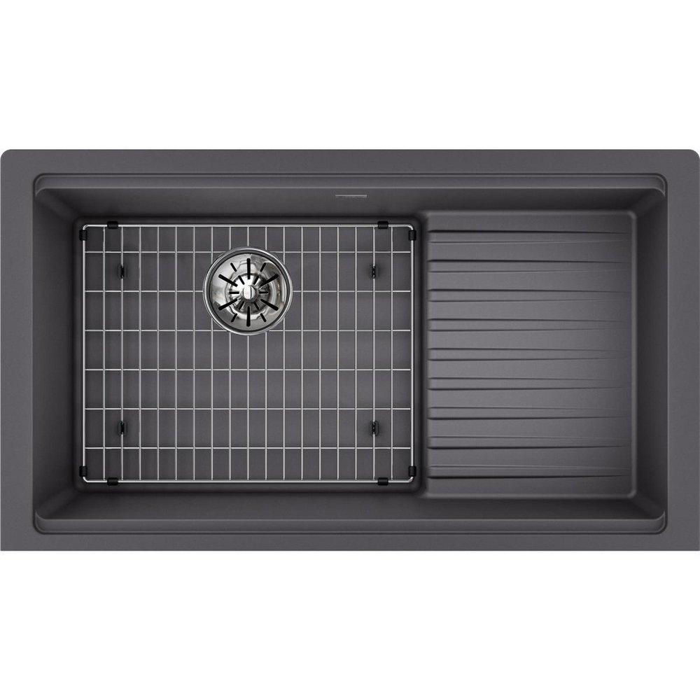 Elkay Charcoal 35-7/8 x 20-5/8 in. Composite 1 Bowl Undermount Kitchen Sink 