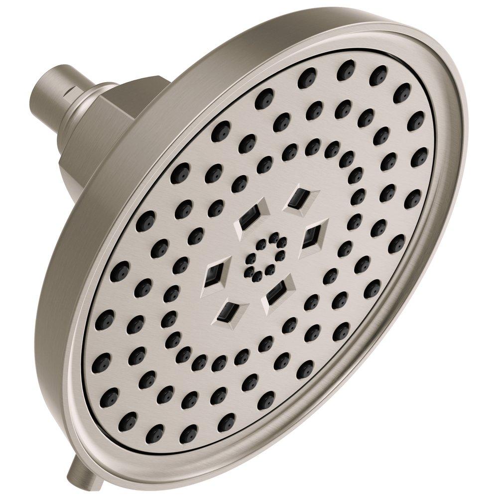 Brizo Luxe Nickel Multi Function Full, H2Okinetic Technology&reg;, Massage and Pause Showerhead 