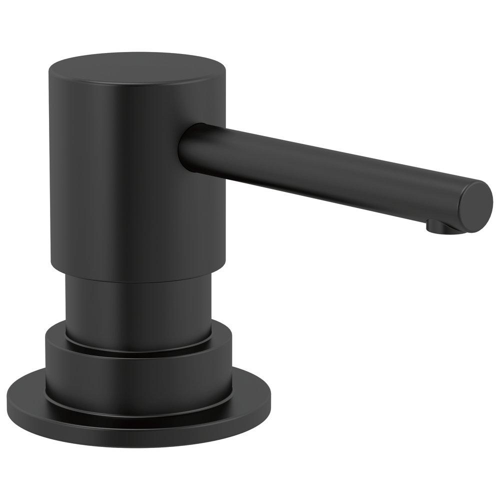 Delta Faucet Matte Black 2-5/8 in. 13 oz. Kitchen Soap Dispenser 