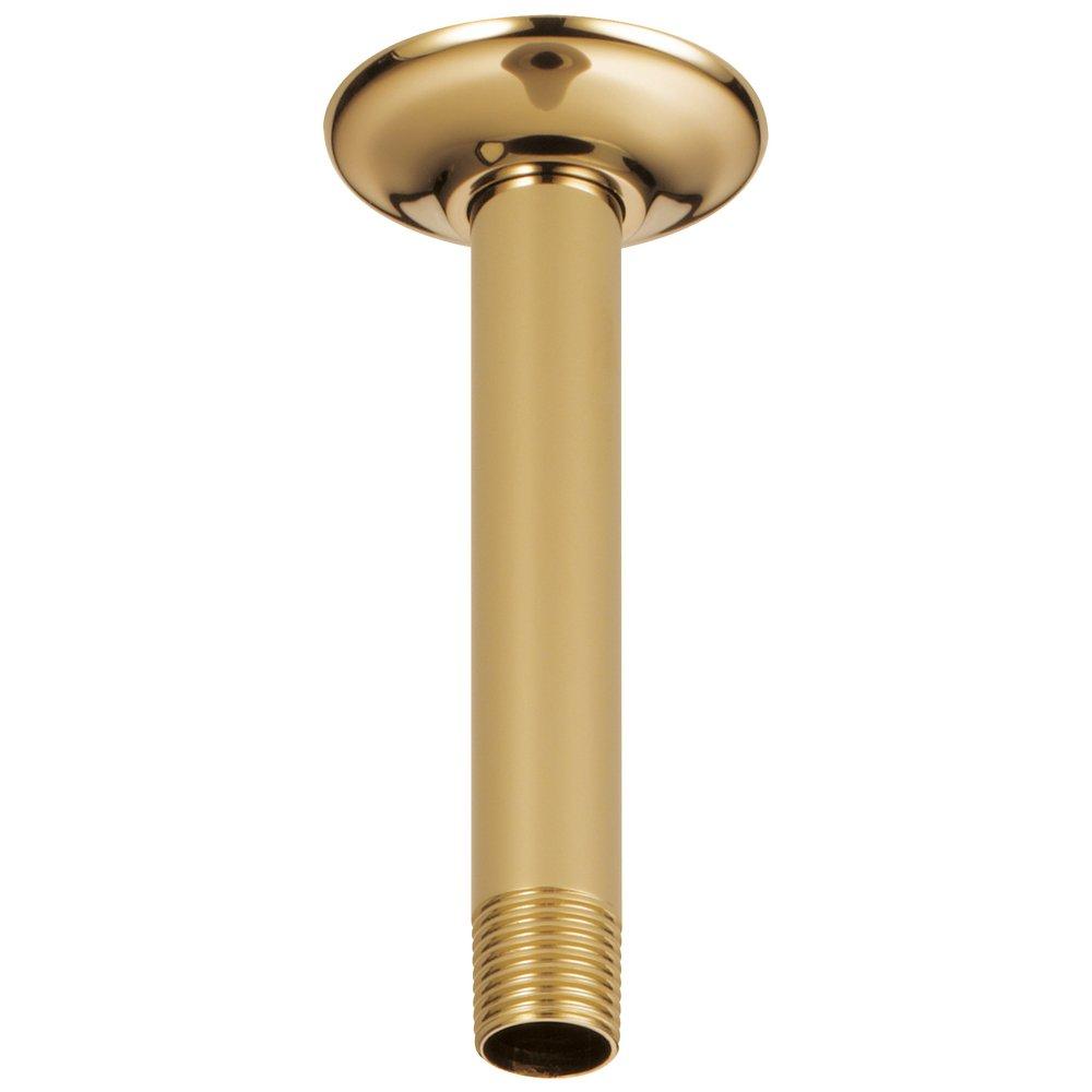 Brizo Polished Gold 1/2 x 2-3/8 x 6 in. NPT Solid Brass Shower Arm and Flange 