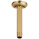 Brizo Polished Gold 1/2 x 2-3/8 x 6 in. NPT Solid Brass Shower Arm and Flange 