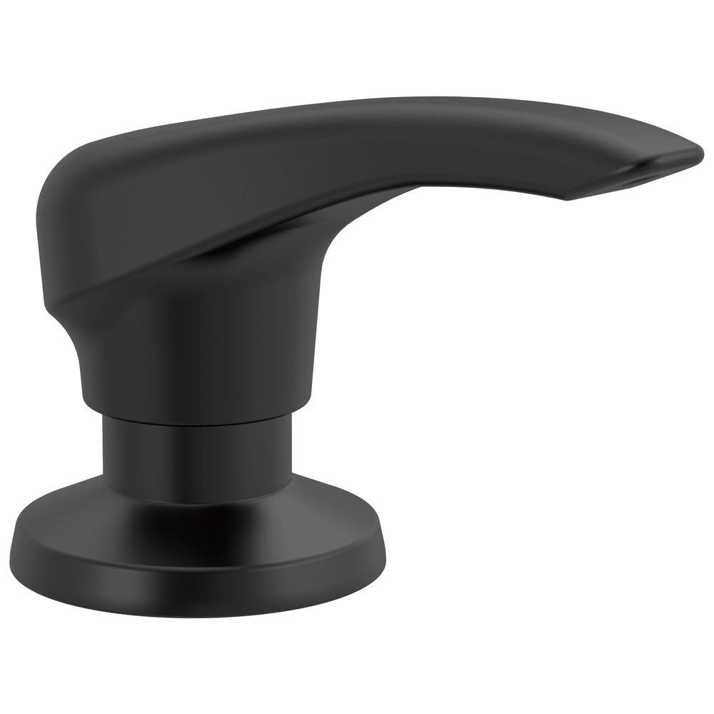 Delta Faucet Matte Black 2-7/8 in. 13 oz. Kitchen Soap Dispenser 