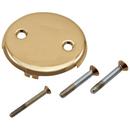 Overflow Plate and Screw in Polished Gold