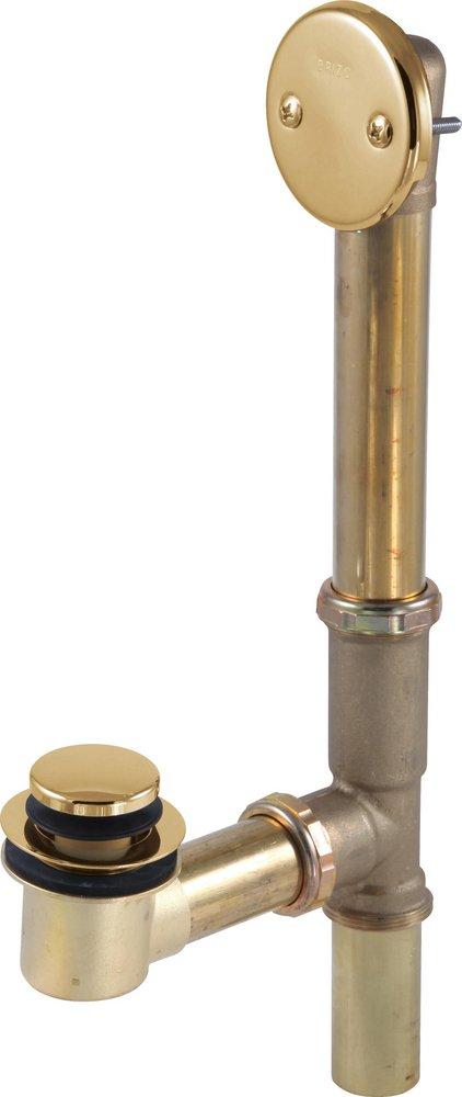 Toe Operated Toe-Tap Drain in Polished Gold 