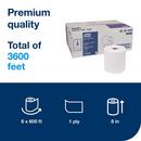 Paper Hand Towel Roll, 1-Ply 600 ft, White, H80 System (Case of 6) 