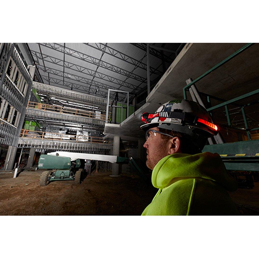 Milwaukee&reg; Black REDLITHIUM&trade; Battery LED Hard Hat Flashlight 
