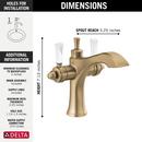Delta Faucet Champagne Bronze Two Handle Monoblock Bathroom Sink Faucet 