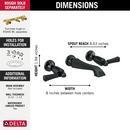 Delta Faucet Matte Black Two Handle Widespread Bathroom Sink Faucet Lever Handle 