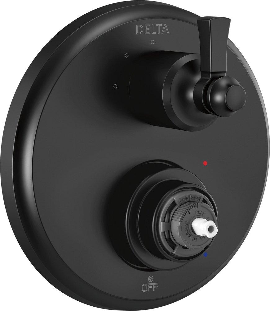 Delta Faucet Matte Black Pressure Balancing Valve Trim (Handle Sold Separately) 