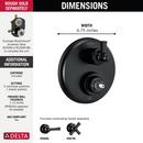 Delta Faucet Matte Black Pressure Balancing Valve Trim (Handle Sold Separately) 