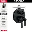 Delta Faucet Matte Black Pressure Balance Valve Trim 