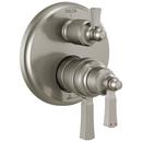 Three Handle Thermostatic Valve Trim in Stainless