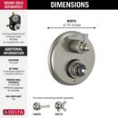 Delta Faucet Brilliance&reg; Stainless Single Handle Multi Function Bathtub & Shower Faucet (Trim Only) 