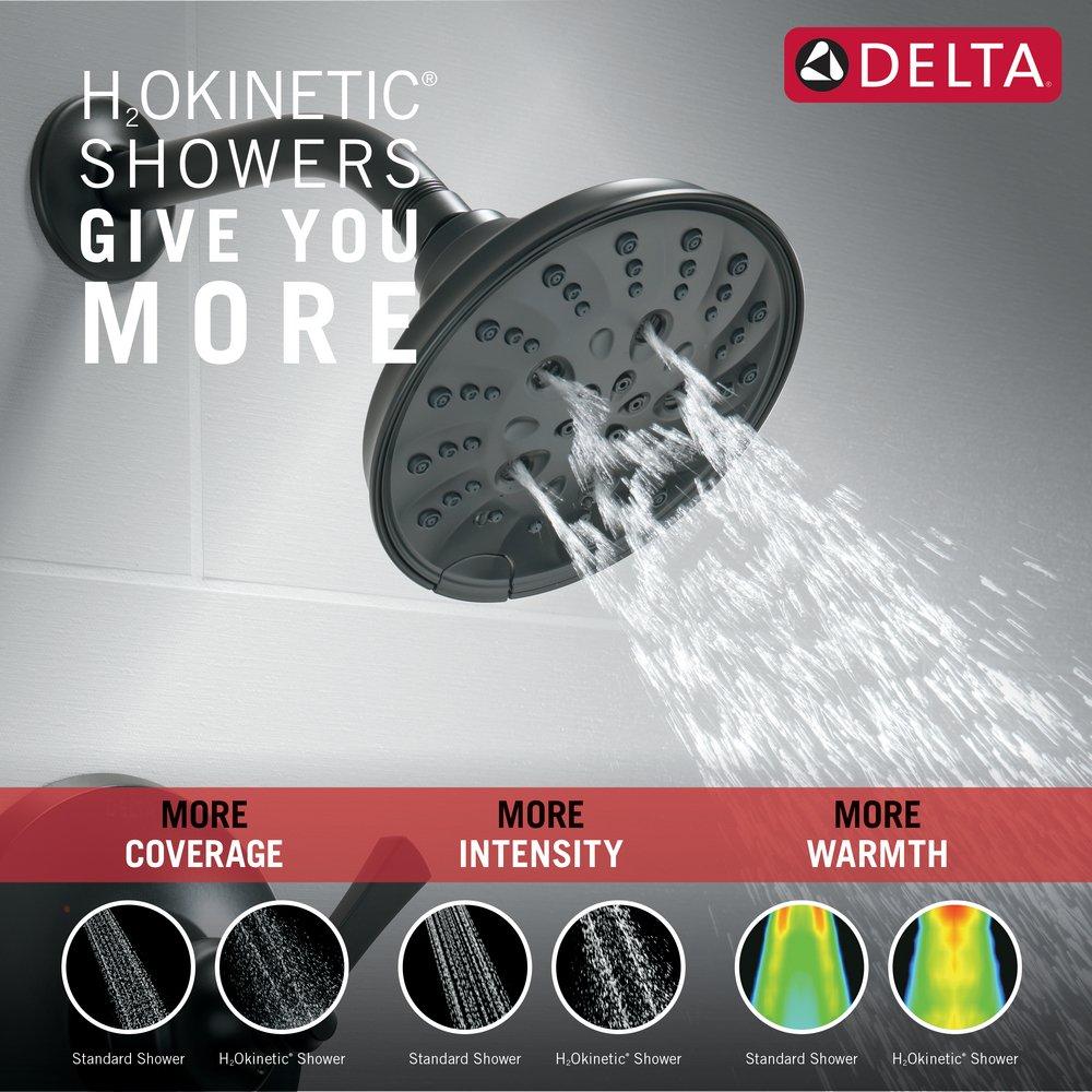 Delta Faucet Matte Black Multi Function Bathtub & Shower Faucet (Trim Only) 