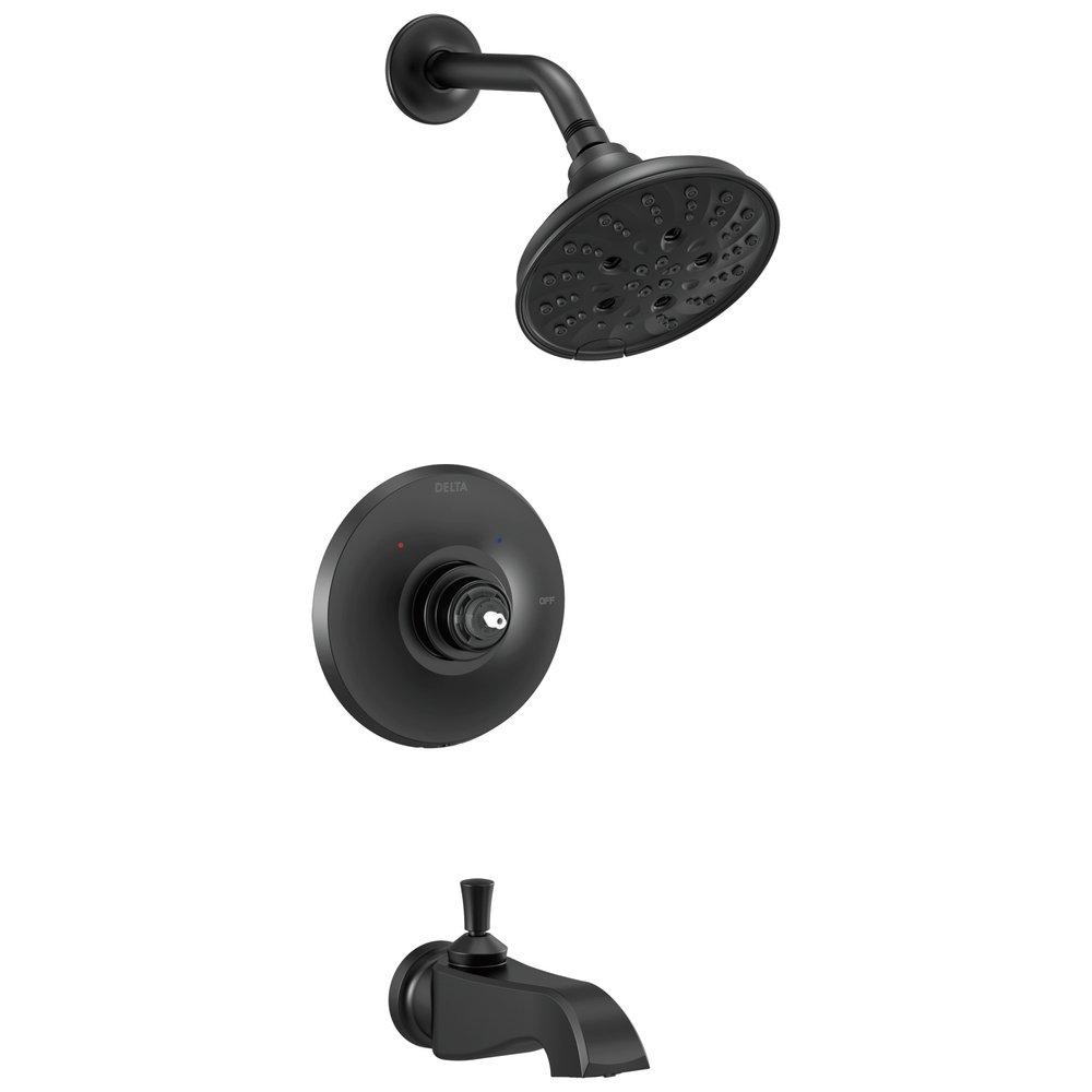 Delta Faucet Matte Black Multi Function Bathtub & Shower Faucet (Trim Only) 