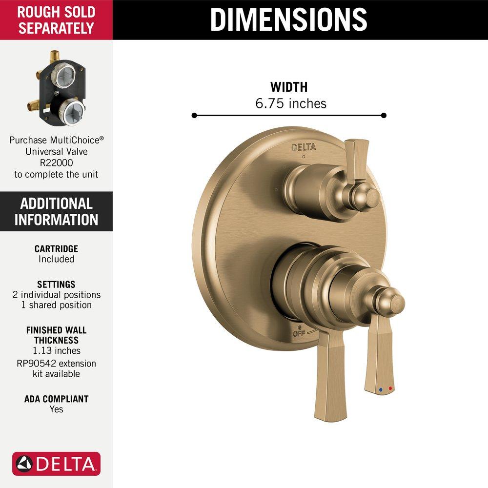 Delta Faucet Brilliance&reg; Champagne Bronze Pressure Balance Valve Trim 