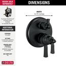 Delta Faucet Matte Black Two Handle Bathroom Sink Faucet Lever Handle 