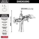 Delta Faucet Chrome Two Handle Monoblock Bathroom Sink Faucet 
