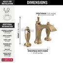 Delta Faucet Champagne Bronze/Porcelain Two Handle Widespread Bathroom Sink Faucet Cross Handle 