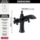 Delta Faucet Matte Black Two Handle Monoblock Bathroom Sink Faucet 