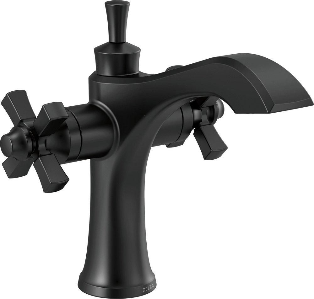 Delta Faucet Matte Black Two Handle Monoblock Bathroom Sink Faucet 