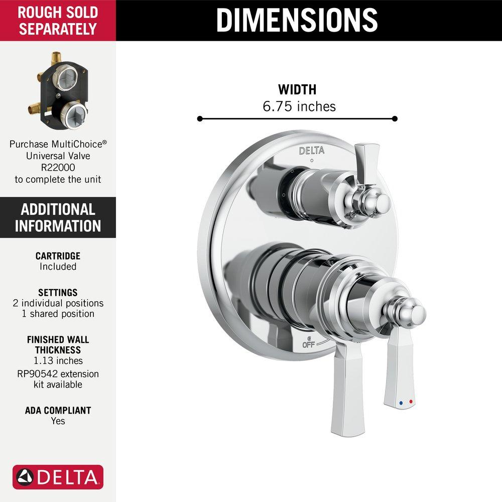 Delta Faucet Chrome Zinc Valve Trim 