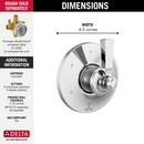 Delta Faucet Chrome Single Handle Diverter Valve Trim 