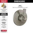 Delta Faucet Brilliance&reg; Stainless Diverter Valve Trim 