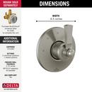 Delta Faucet Brilliance Stainless Single Handle Diverter Valve Trim 