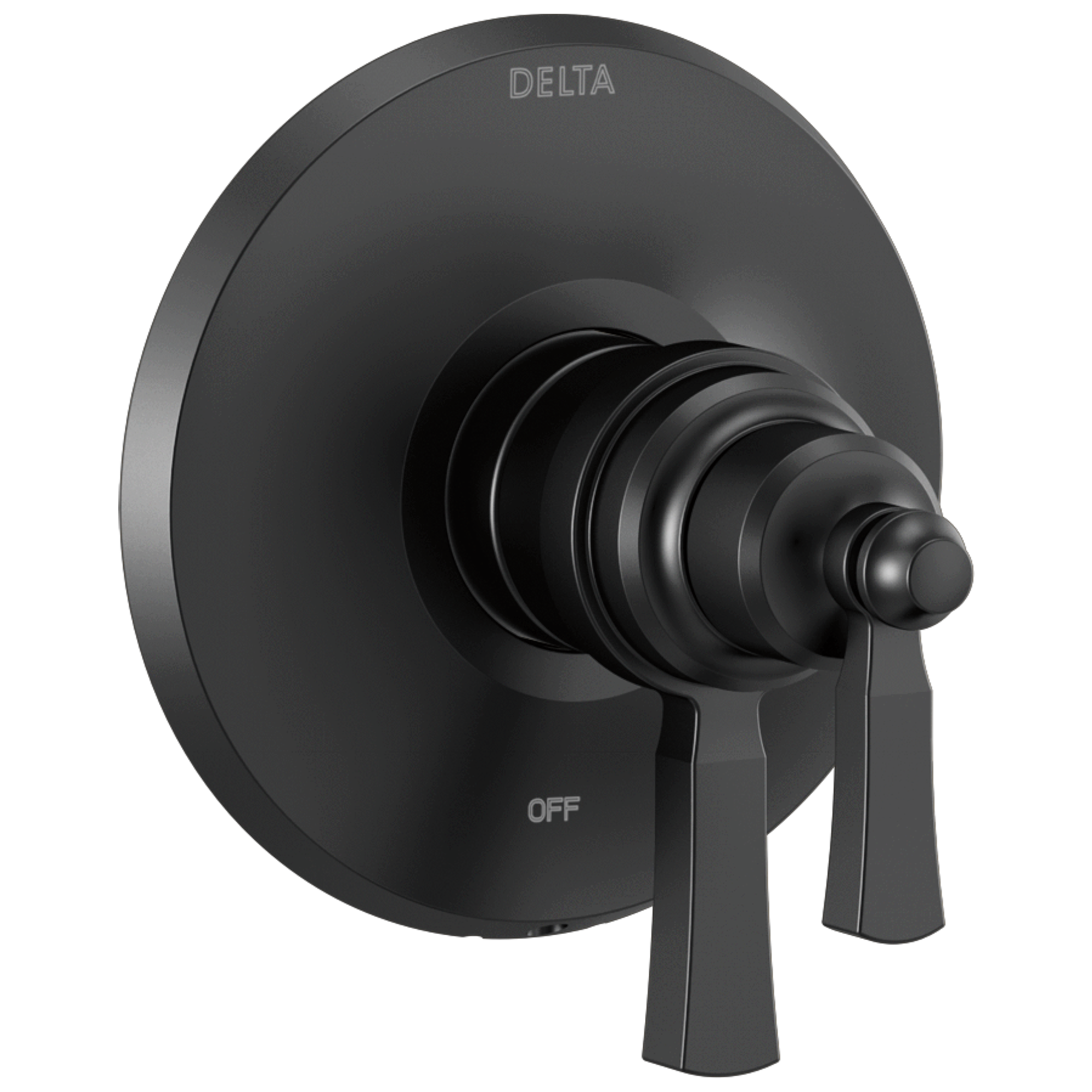 Delta Faucet Matte Black Two Handle Thermostatic Valve Trim 