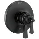 Delta Faucet Matte Black Two Handle Thermostatic Valve Trim 
