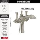 Delta Faucet Brilliance Stainless Two Handle Monoblock Bathroom Sink Faucet 
