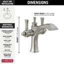Delta Faucet Brilliance&reg; Stainless Two Handle Monoblock Bathroom Sink Faucet 