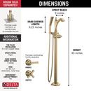 Delta Faucet Brilliance Champagne Bronze Floor Mount Filler (Trim Only) 