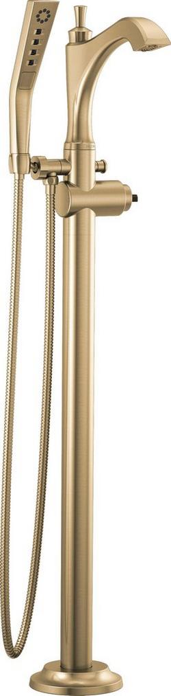 Floor Mount Filler in Brilliance® Champagne Bronze (Handle Sold Separately) (Trim Only)
