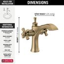 Delta Faucet Brilliance&reg; Champagne Bronze Two Handle Monoblock Bathroom Sink Faucet 