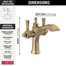 Delta Faucet Brilliance Champagne Bronze Two Handle Monoblock Bathroom Sink Faucet 