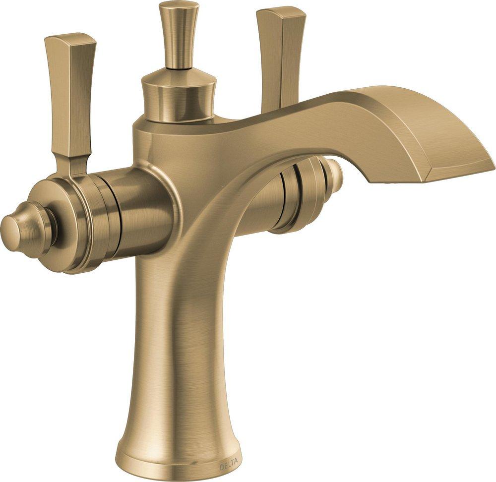 Delta Faucet Brilliance&reg; Champagne Bronze Two Handle Monoblock Bathroom Sink Faucet 