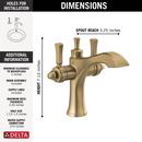 Delta Faucet Brilliance&reg; Champagne Bronze Two Handle Monoblock Bathroom Sink Faucet 