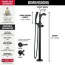 Delta Faucet Matte Black Floor Mount Filler (Trim Only) 