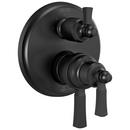 Delta Faucet Matte Black Three Handle Multi Function Bathtub & Shower Faucet (Trim Only) 
