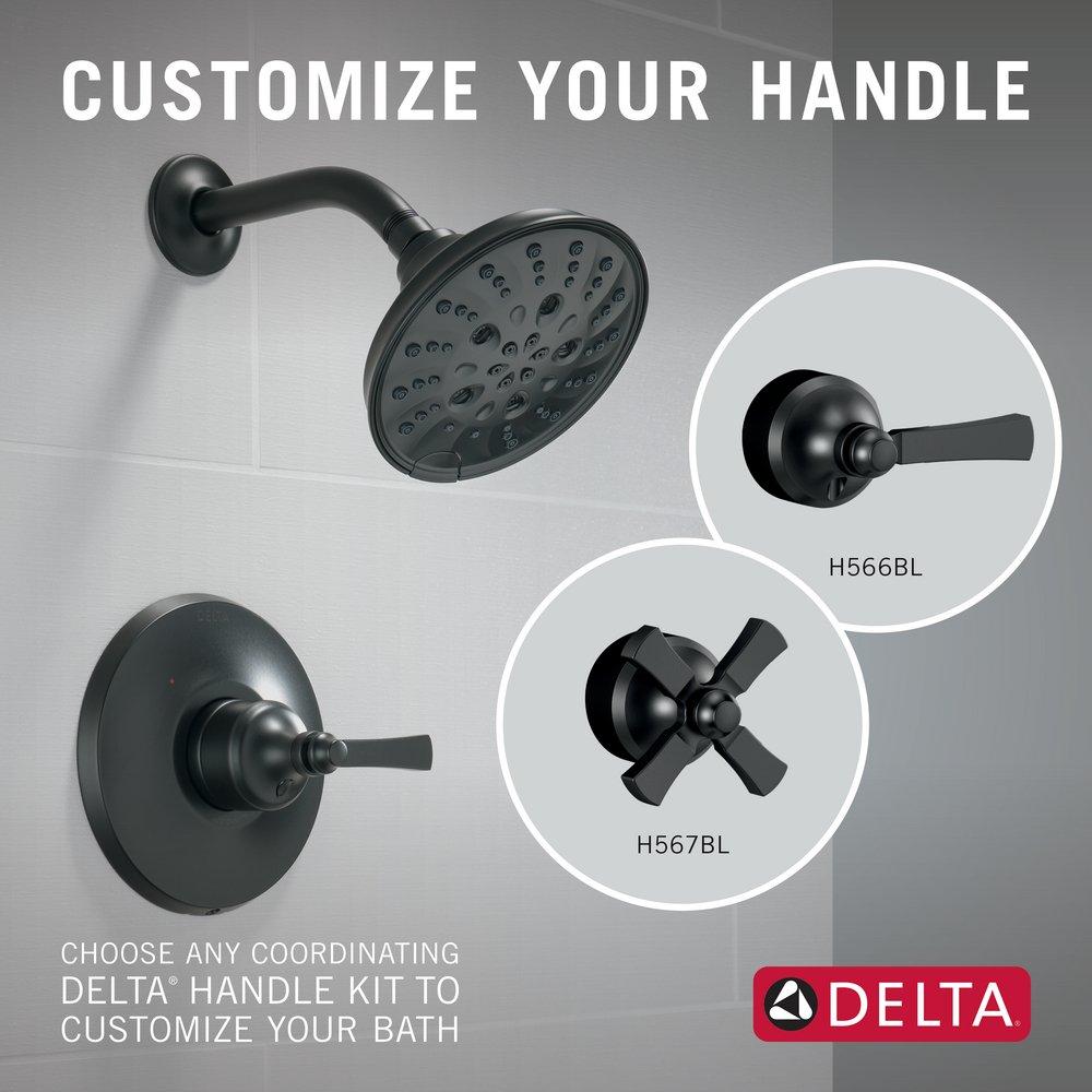 Delta Faucet Matte Black Multi Function Shower Faucet (Trim Only) 