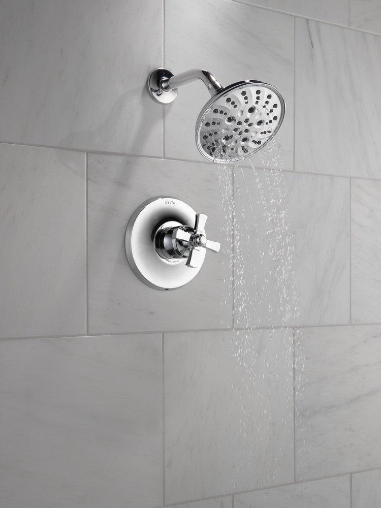 Delta Faucet Matte Black Multi Function Shower Faucet (Trim Only) 