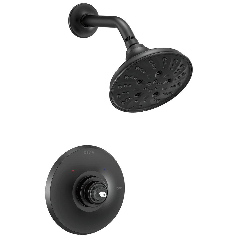 Delta Faucet Matte Black Multi Function Shower Faucet (Trim Only) 
