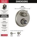 Delta Faucet Brilliance&reg; Stainless Pressure Balancing Valve Trim (Handle Sold Separately) 