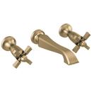 Two Handle Wall Mount Widespread Bathroom Sink Faucet in Brilliance® Champagne Bronze