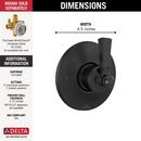 Delta Faucet Matte Black Single Handle Diverter Valve Trim 